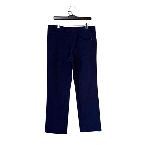 L-RL Sweatpants Navy Woman’s L WideLeg Drawstring Pockets - Picture 2 of 6